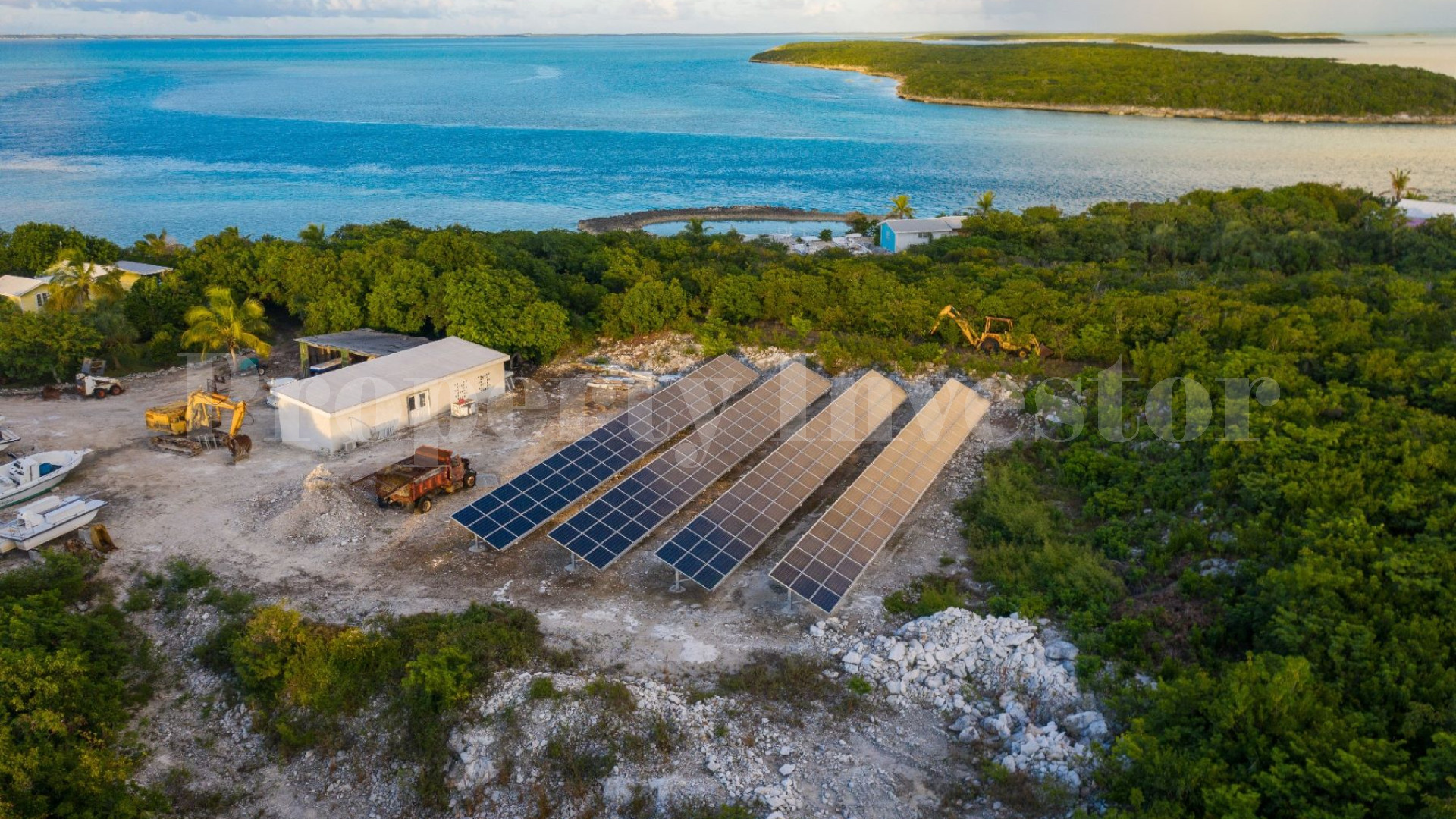 Частный автономный остров 104 гектара и резиденция с солнечными системами и батареями на Эксума-Кейс, Багамы