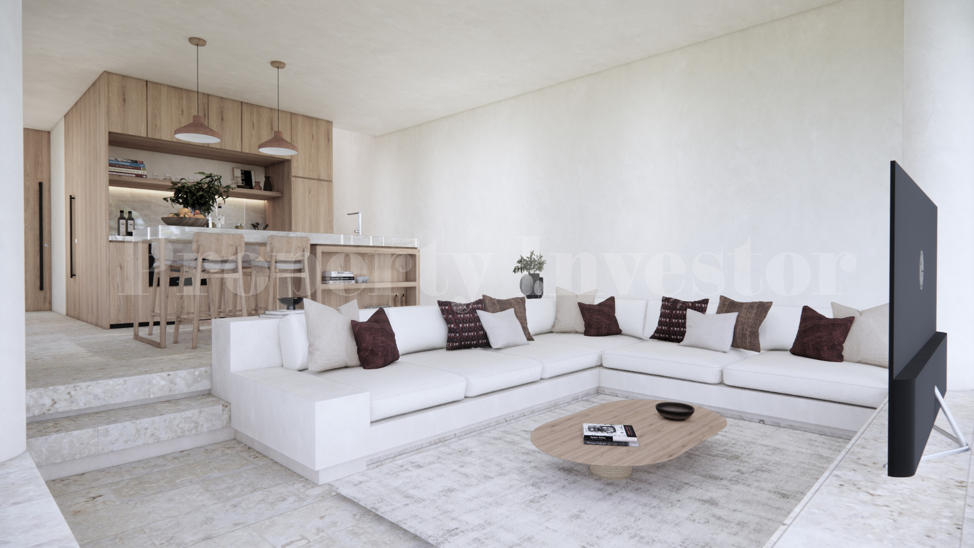 Продаётся современная роскошная вилла на 3 спальни с видом на океан под строительство от 395000$ в Улувату на Бали