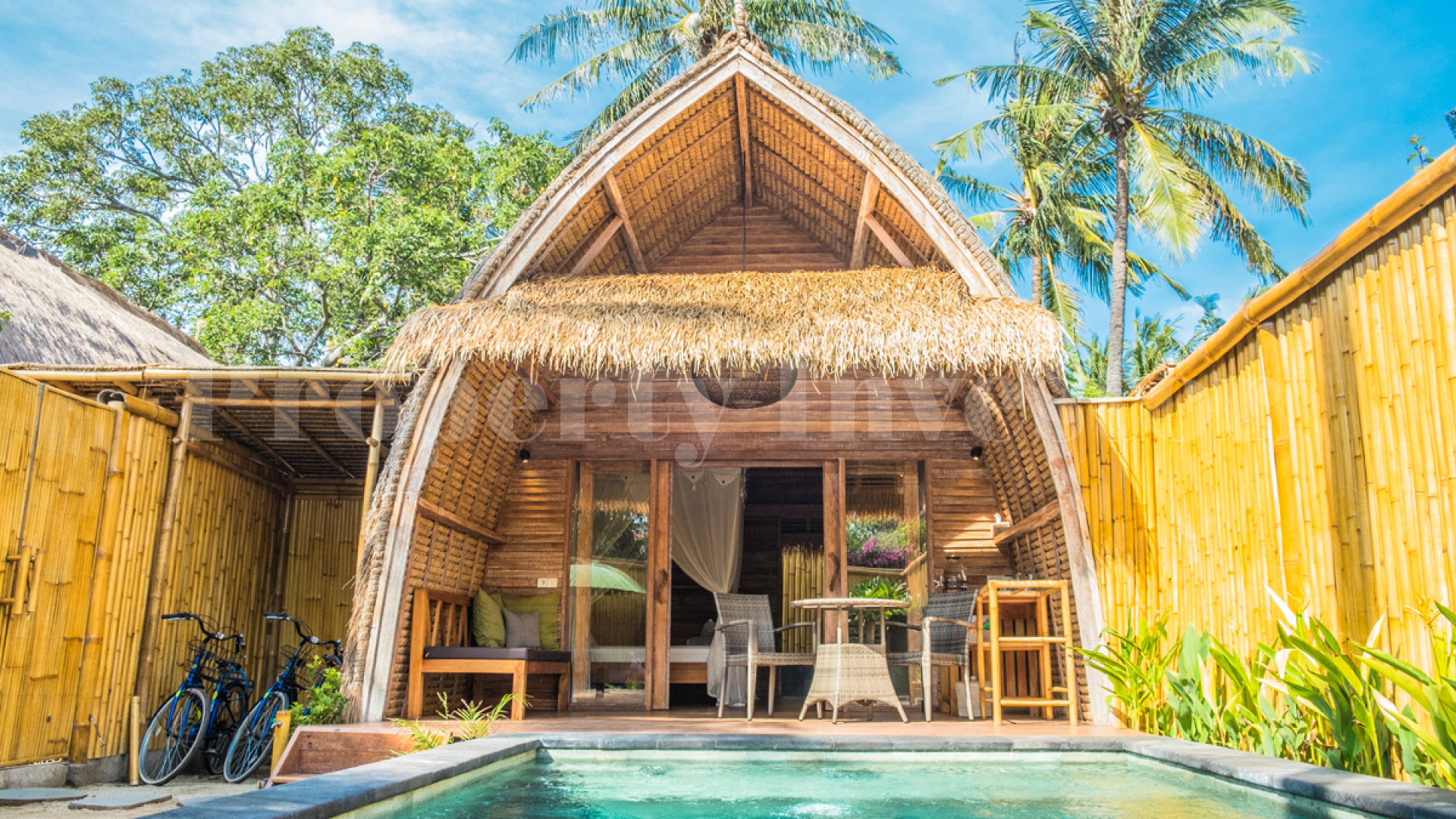 Unique Boutique Island Hotel with 4 Private Villas for Sale on Gili Air, Indonesia