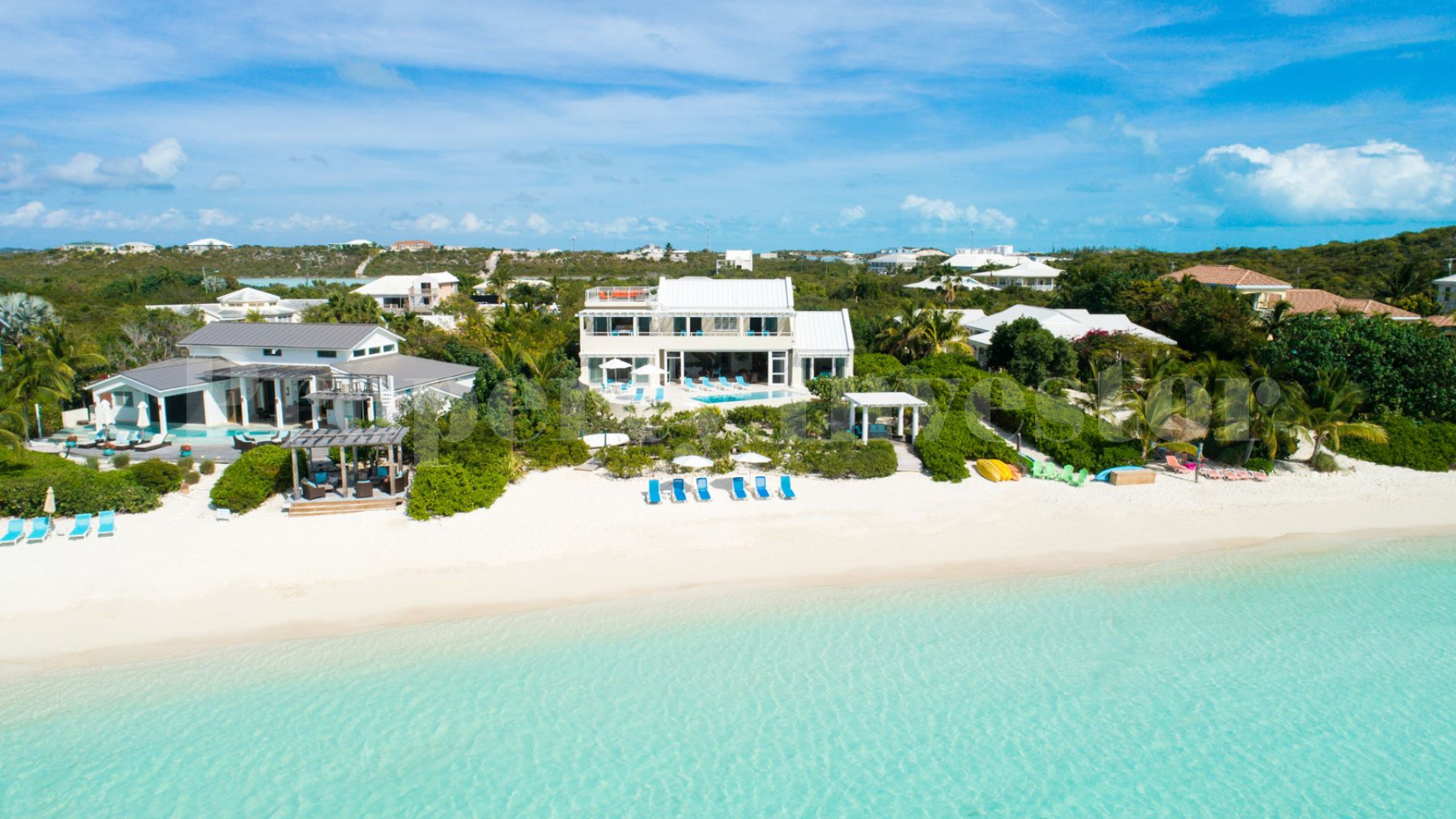 Stylish 5 Bedroom Luxury Beachfront Villa for Sale on Sapodilla Bay Beach, Turks & Caicos