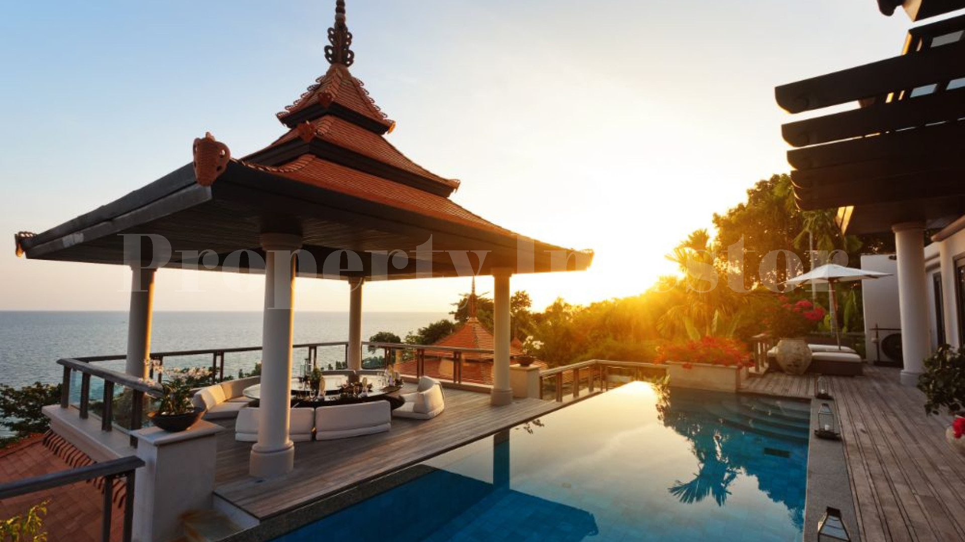 Fabulously Unique 6 Bedroom Oceanview Luxury Villa with 180° Panoramic Views & Private Beach for Sale in a 5* World Class Resort in Phuket