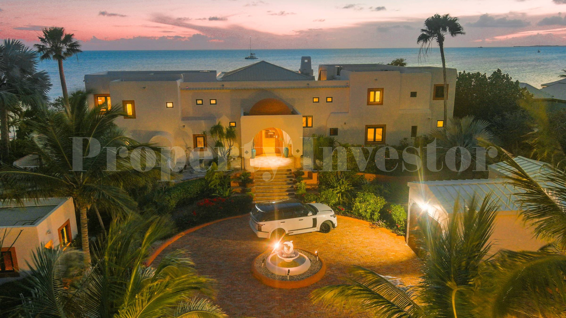 Exceptional 7 Bedroom Luxury Moroccan Style Beachfront Villa for Sale on Sapodilla Bay Beach, Turks & Caicos