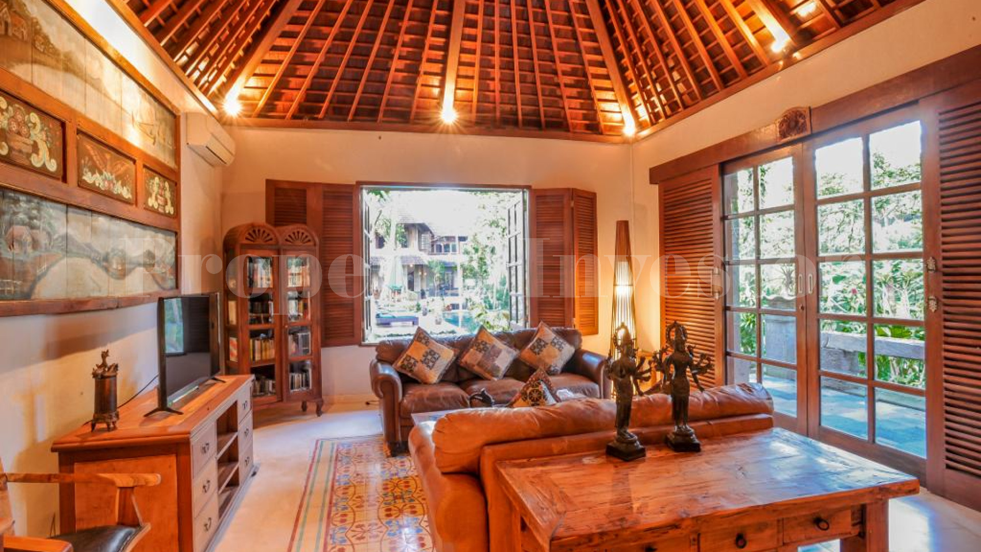 Newly Renovated 5 Bedroom Traditional Luxury Villa with Stunning Tropical River & Jungle Views for Sale in South Ubud, Bali