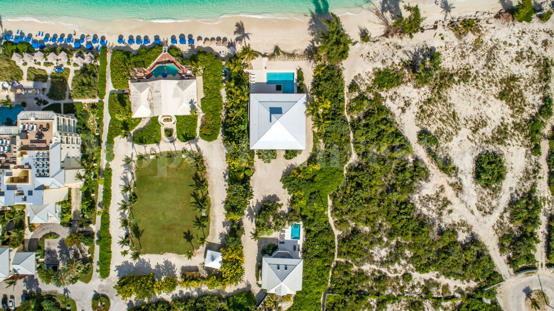 Beautiful 6 Bedroom Caribbean Style Luxury Beachfront Villa with Private Beach Access for Sale in Grace Bay, Turks & Caicos