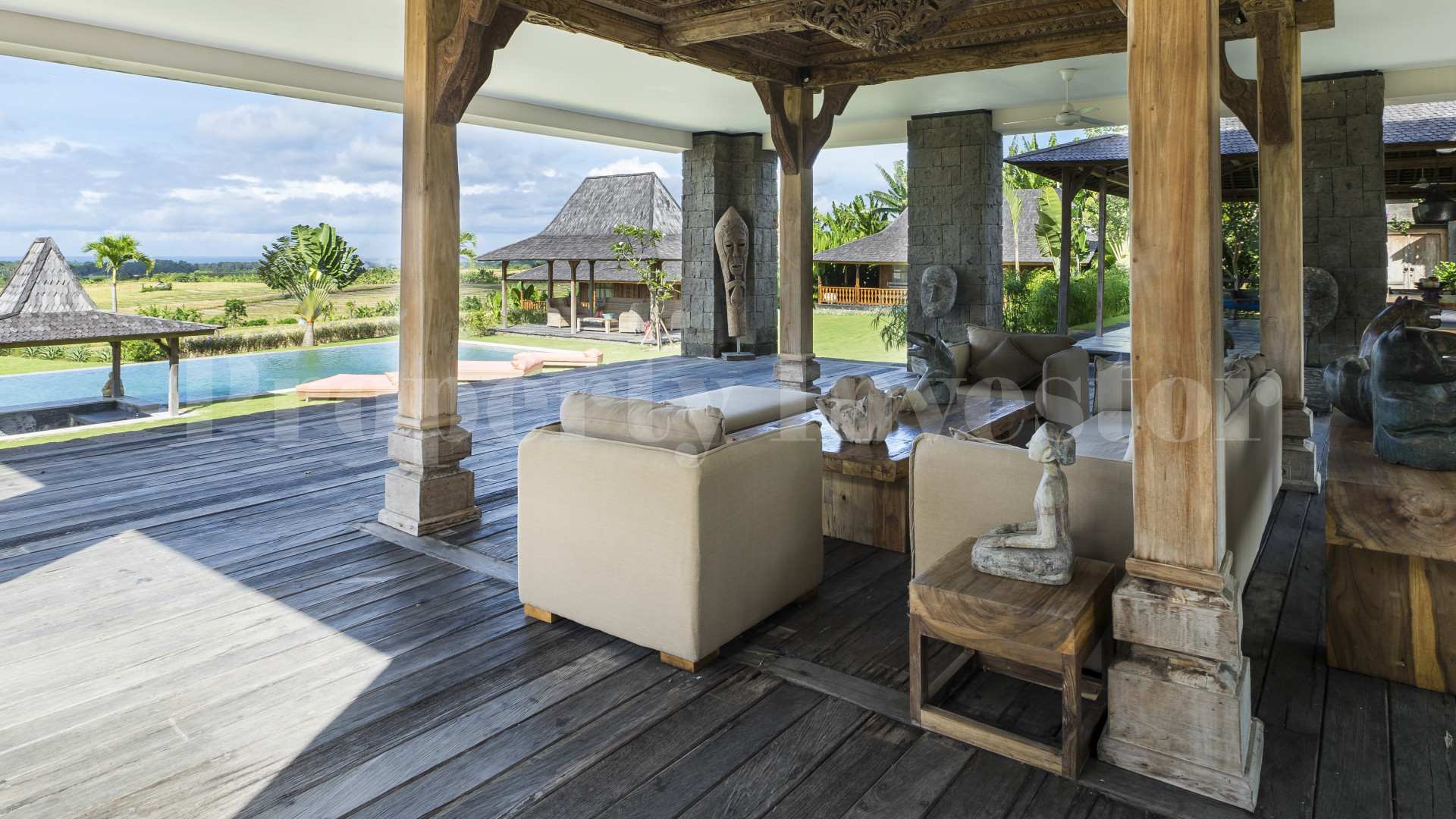 Breathtaking 24 Bedroom Luxury Ocean View Retreat with Incredible Lounging Areas for Sale in Tabanan, Bali