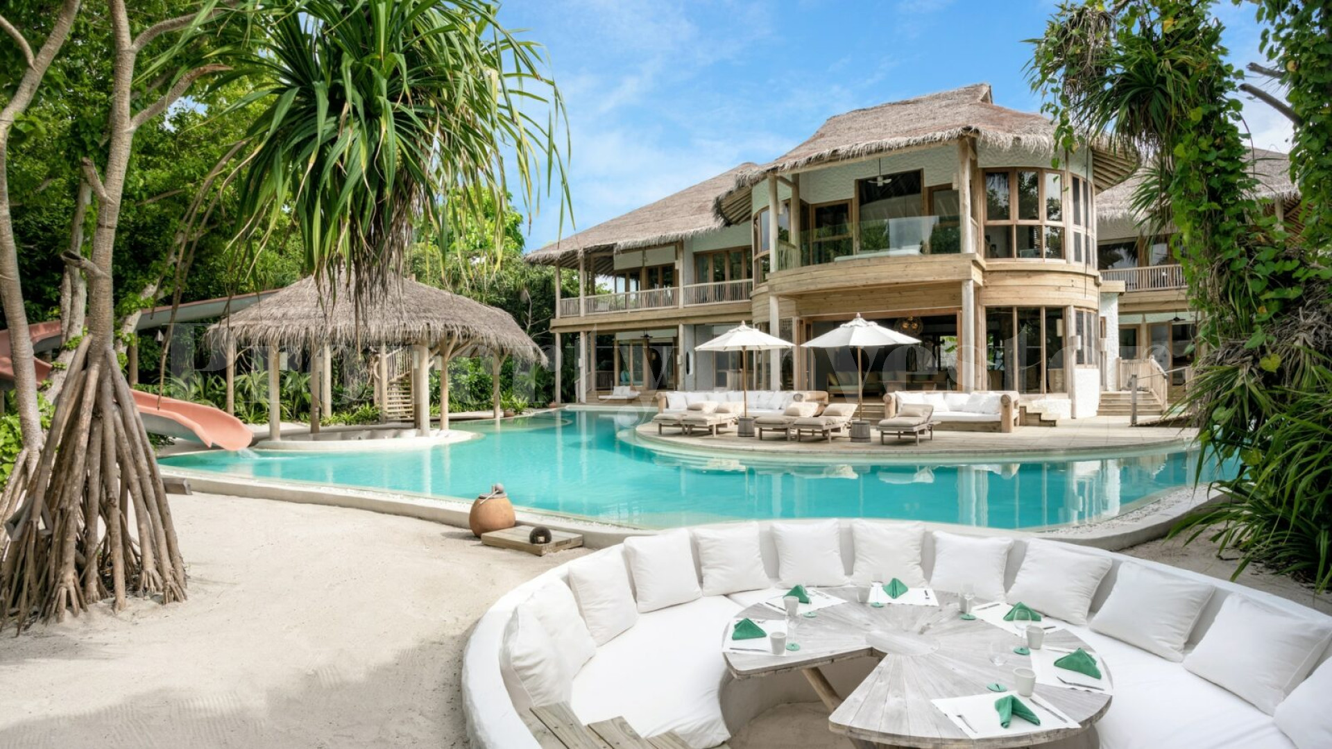 One-of-One 5 Bedroom Luxury Eco Resort Sunrise Villa with Viewing Moonlight Tower for Private Ownership in the Maldives