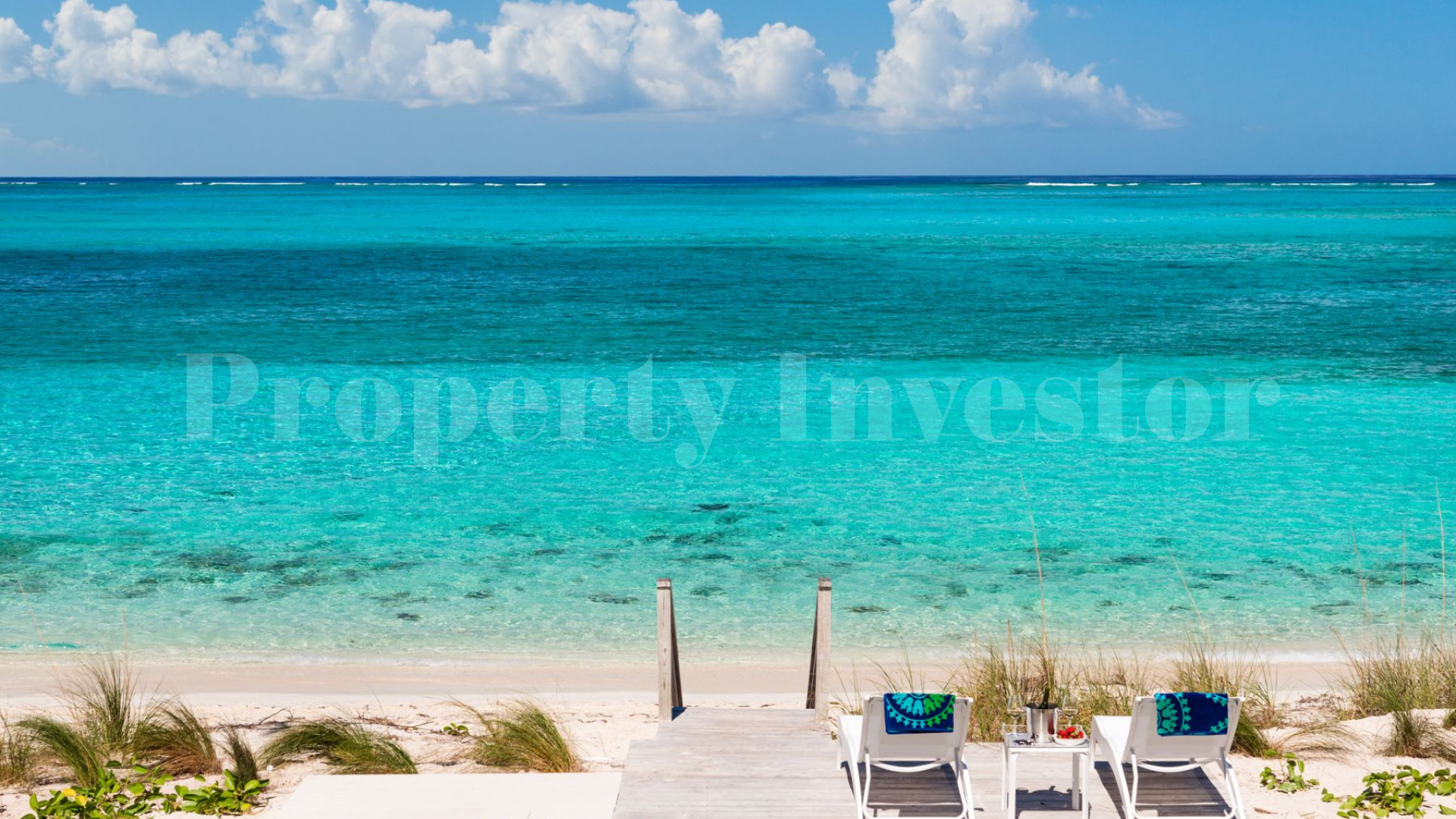 Beautiful 6 Bedroom Caribbean Style Luxury Beachfront Villa with Private Beach Access for Sale in Grace Bay, Turks & Caicos
