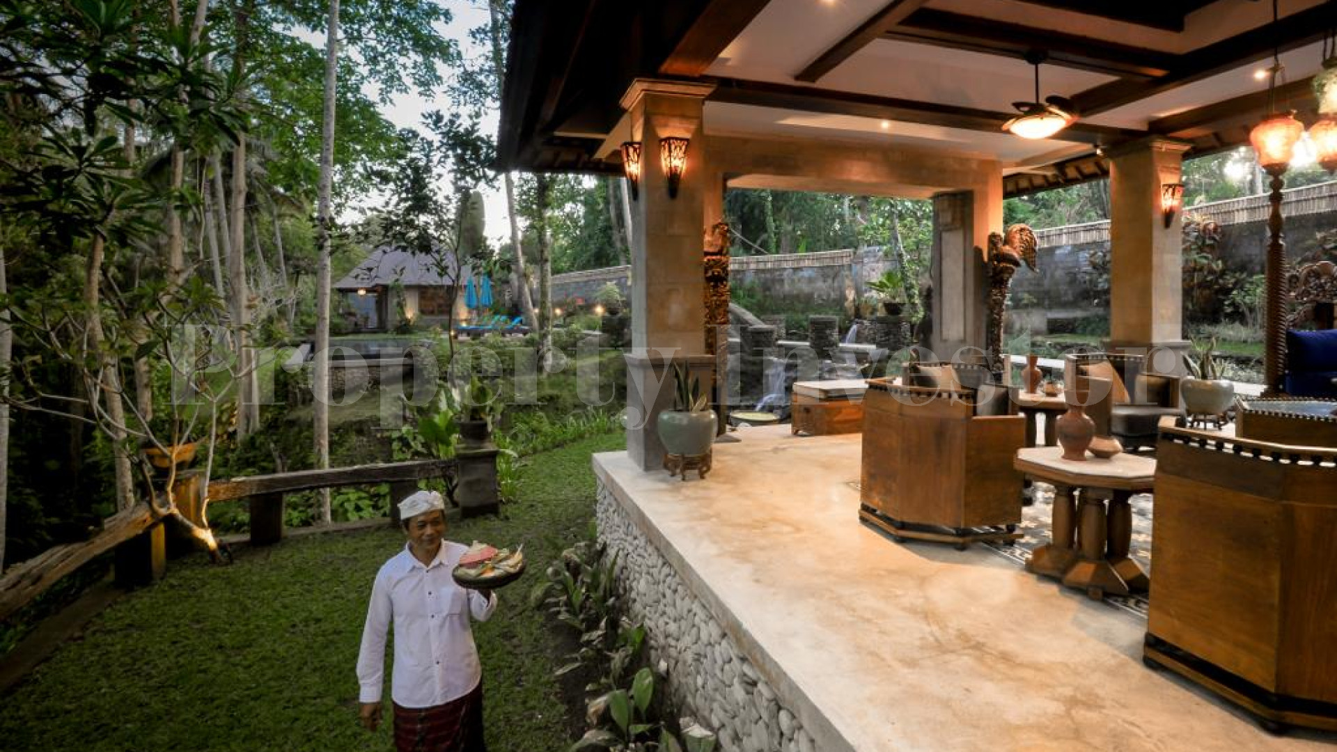 Newly Renovated 5 Bedroom Traditional Luxury Villa with Stunning Tropical River & Jungle Views for Sale in South Ubud, Bali
