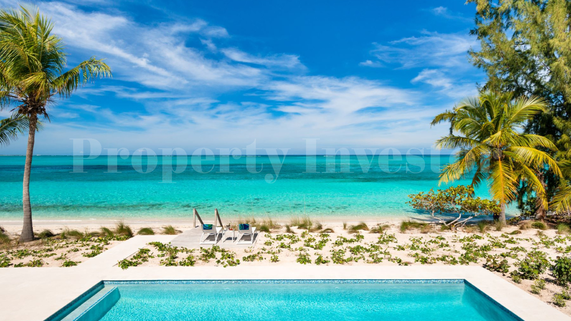 Beautiful 6 Bedroom Caribbean Style Luxury Beachfront Villa with Private Beach Access for Sale in Grace Bay, Turks & Caicos