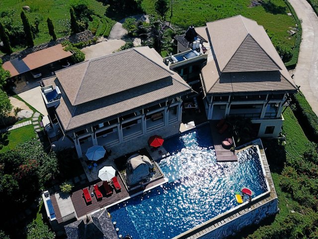 Восхитительная роскошная вилла на возвышенности на 6 спален с потрясающим панорамными видом на о. Самуи, Тайланд