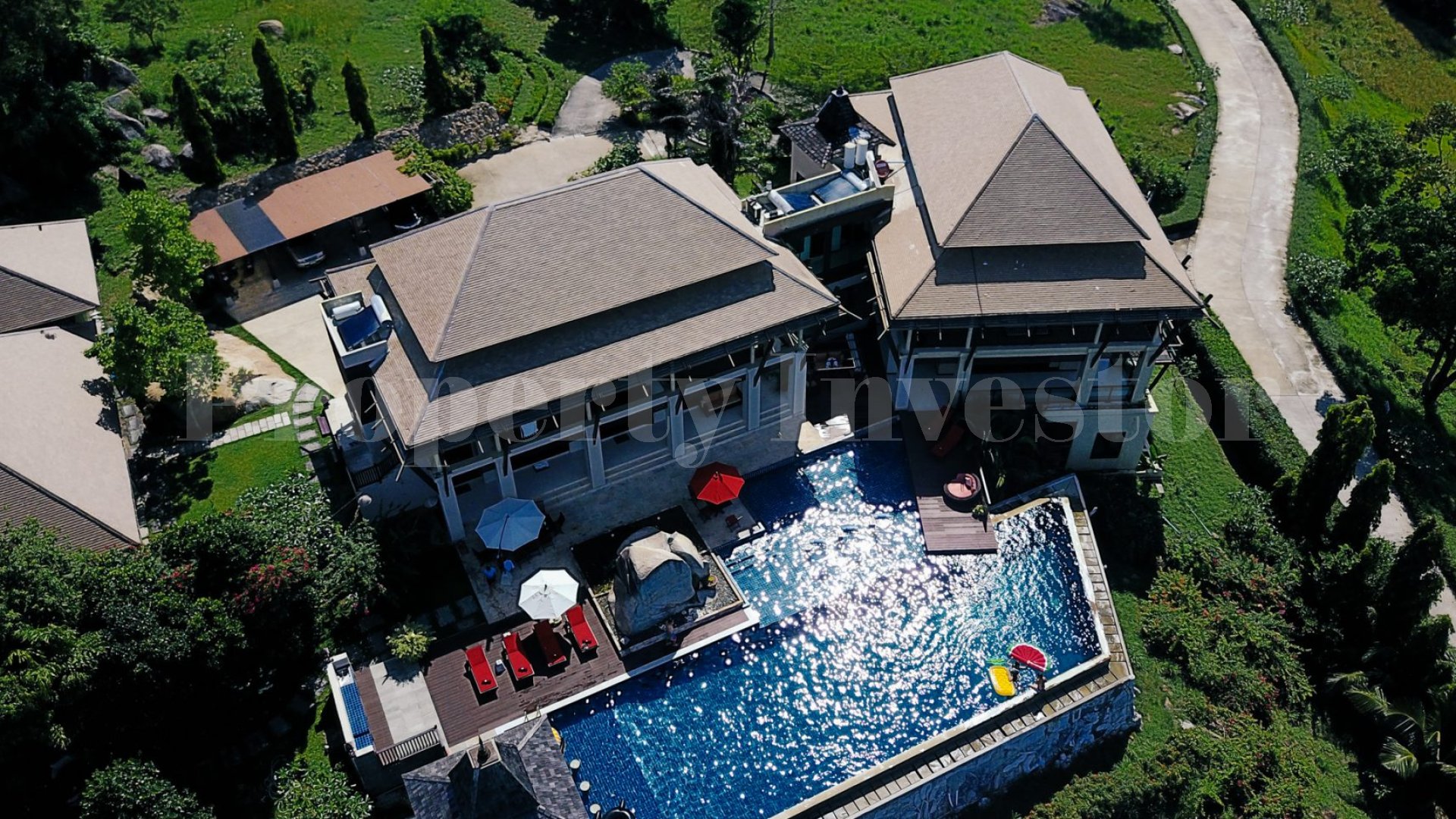 Восхитительная роскошная вилла на возвышенности на 6 спален с потрясающим панорамными видом на о. Самуи, Тайланд