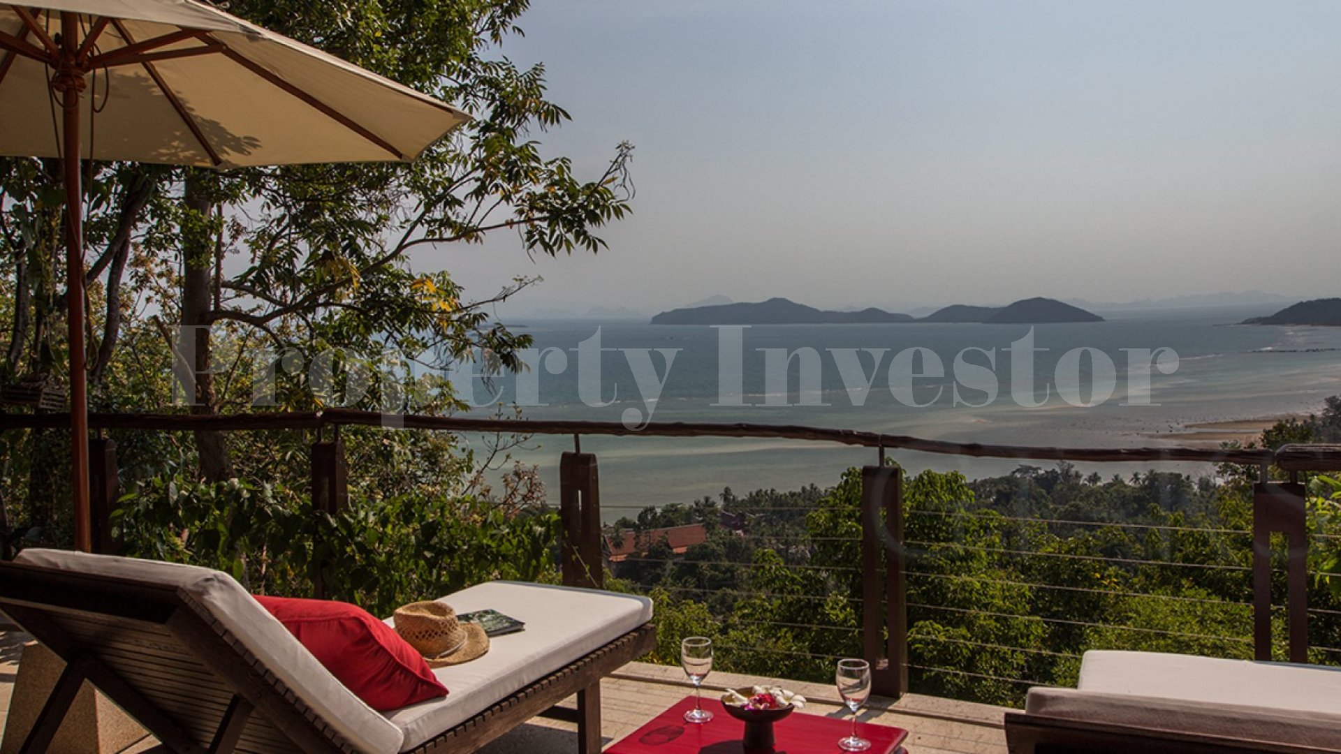 Невероятная роскошная тропическая вилла с 3 спальнями и с водопадом на склоне холма на о.Самуи